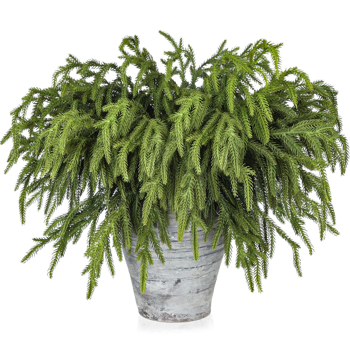 Artgar 12 Pcs Pine Branches - 18 Inch Artificial Green Pine Stem - Real Touch Christmas Greenery Pines Branches for DIY Flower Arrangement Home Indoor Christmas Decor