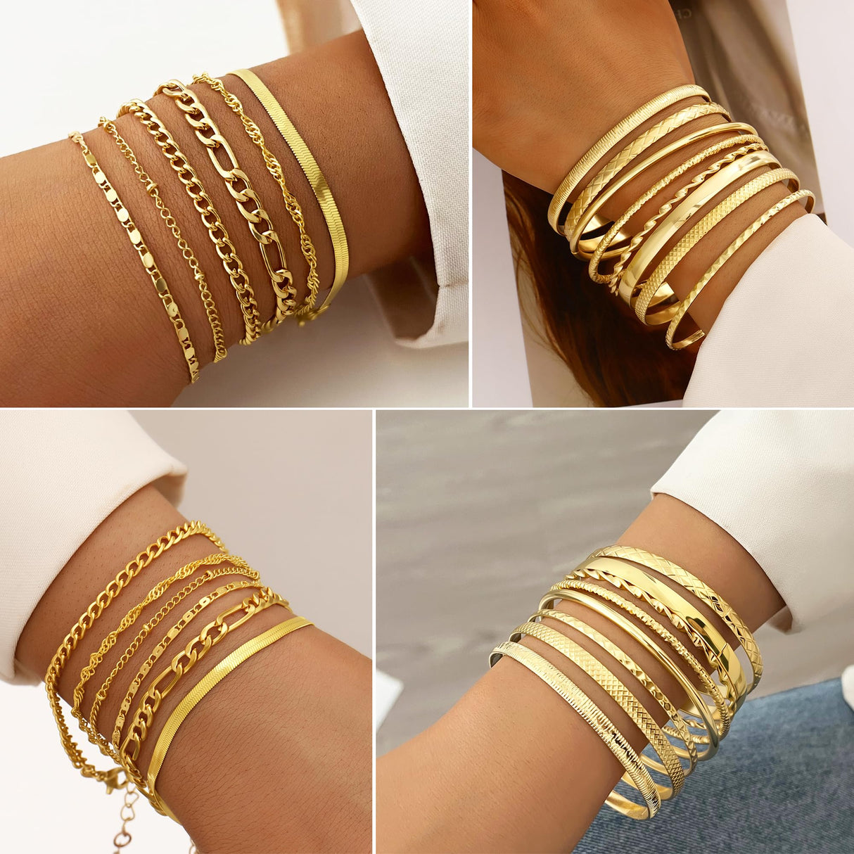 FANDY 137 Pieces Gold Jewelry Set for Women