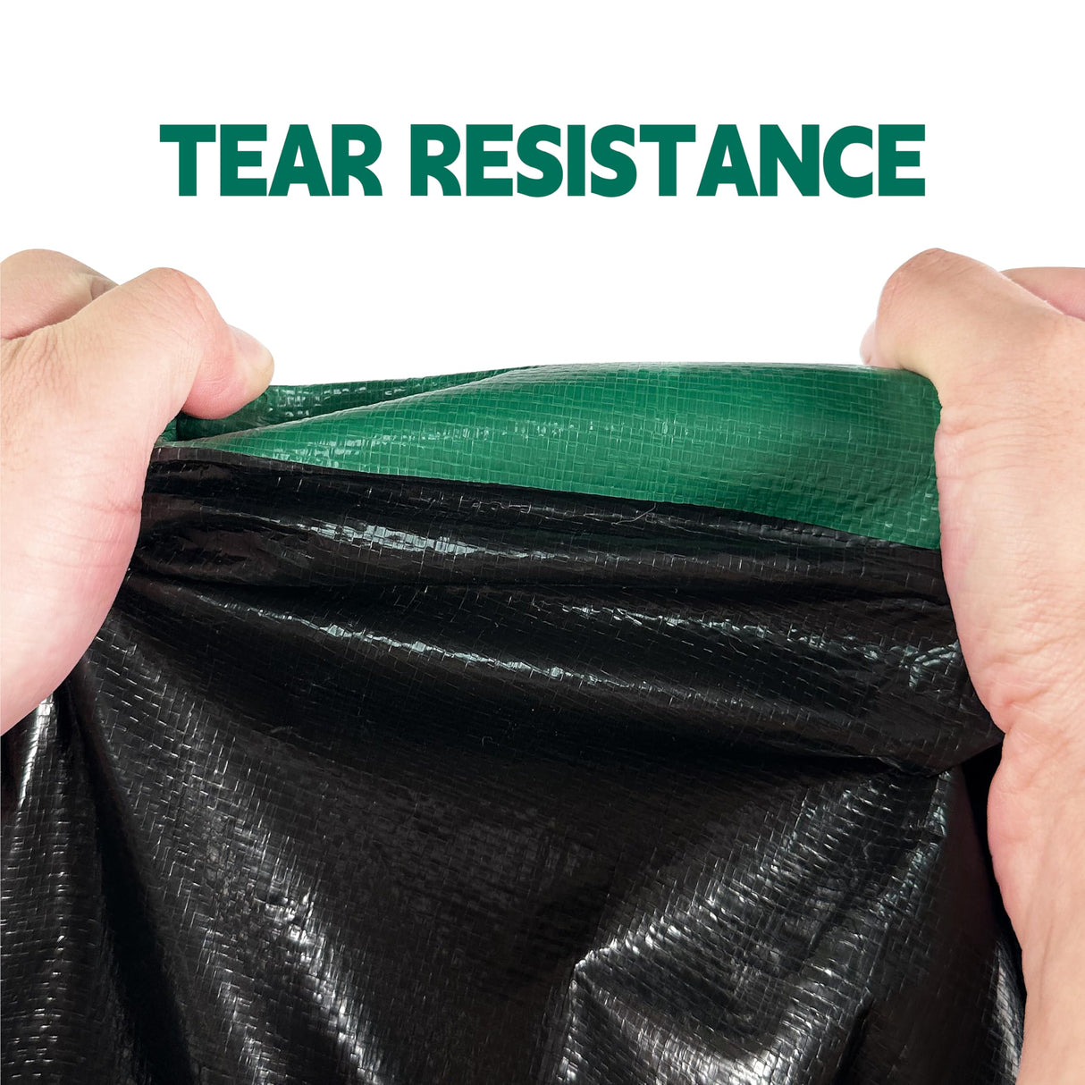 Tarp 15x15 ft Heavy Duty 100% Waterproof 10mil,UV Resistant,Durable Grommets and Reinforced Edges Green/Black Tarp for Camping, Swimming Pools,Car Coverage -by MVPNET