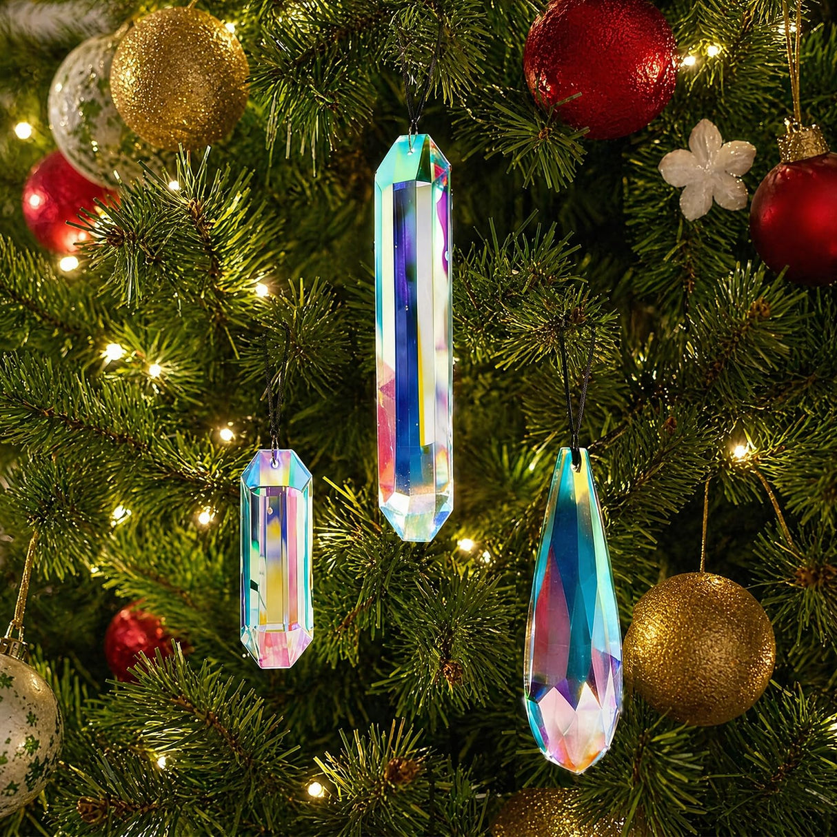 OneraOner Prism Crystal Suncatcher,3Pcs Rainbow Maker for Window Hanging