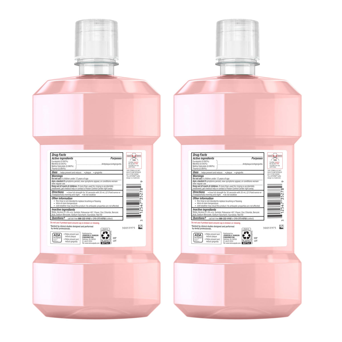 Listerine Clinical Solutions Gum Health Mouthwash, 33.8 fl.oz/1L x 2