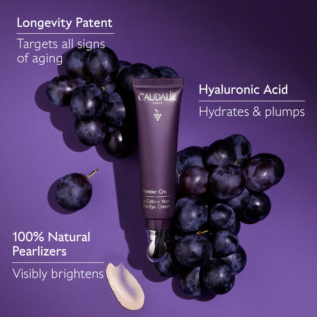 Caudalie Premier Cru Anti-Aging Eye Cream for Fine Lines and Wrinkles - 15 mL