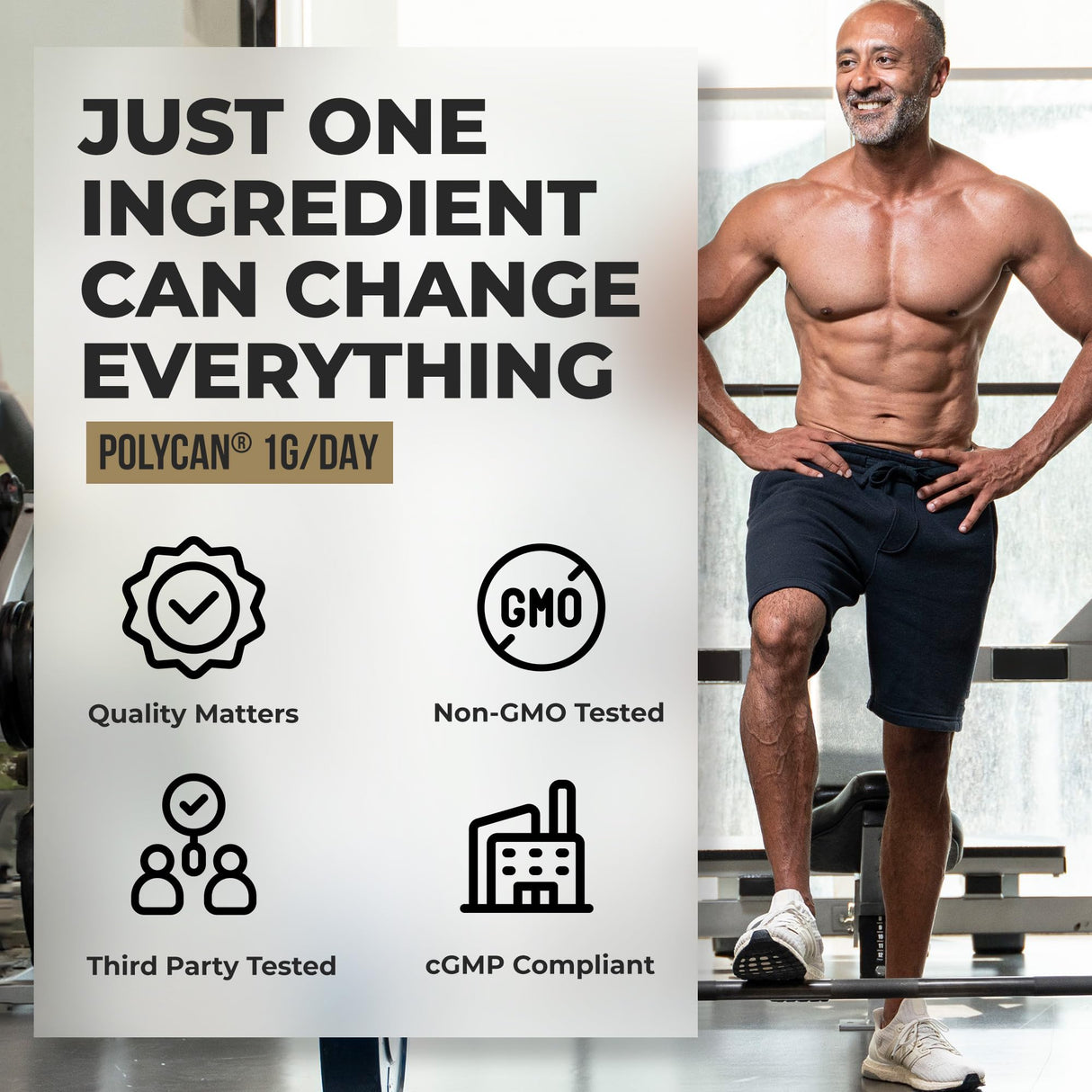 40+ MUSCLE BONE JOINT ADVANCED SUPPORT Prevents Muscle Loss and Supports Bone, Joint, and Immune Health – Powered by Clinically Proven Polycan Fermented Beta-Glucan (60 Capsules)