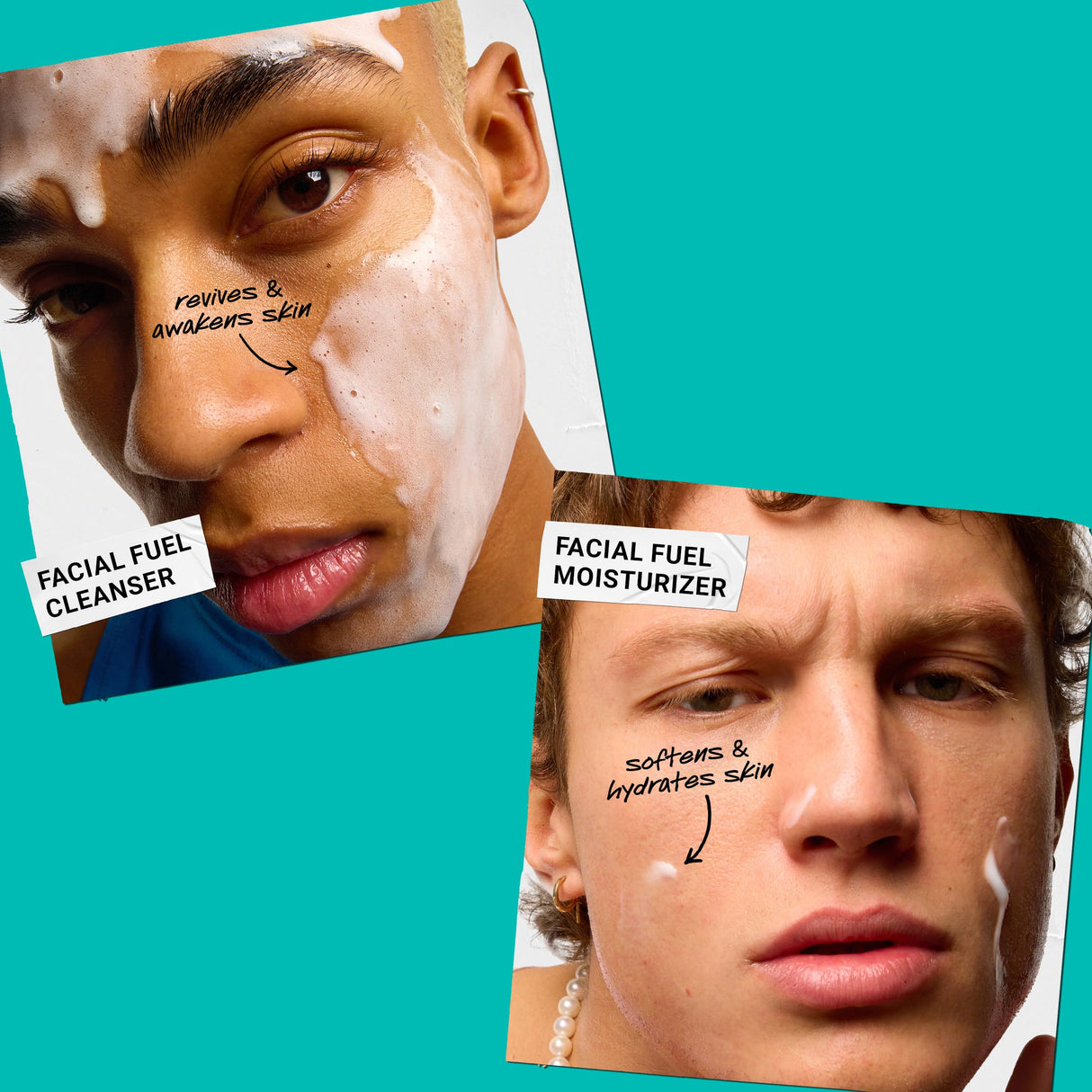 Kiehl's Essentials Men's Skincare Gift Set - $75 Value Routine Including Facial Fuel Cleanser and Moisturizer - Awaken & Hydrate Skin