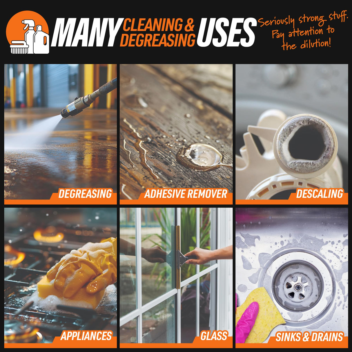 Calyptus 50% Pure Concentrated Vinegar | Maximum-Performance (12.5X) Power | Technical Grade | Dilutes Easily to 5% Acidity (1.5 Cups per Gallon) | Home and Outdoor Cleaning Concentrate | 2 Gallon