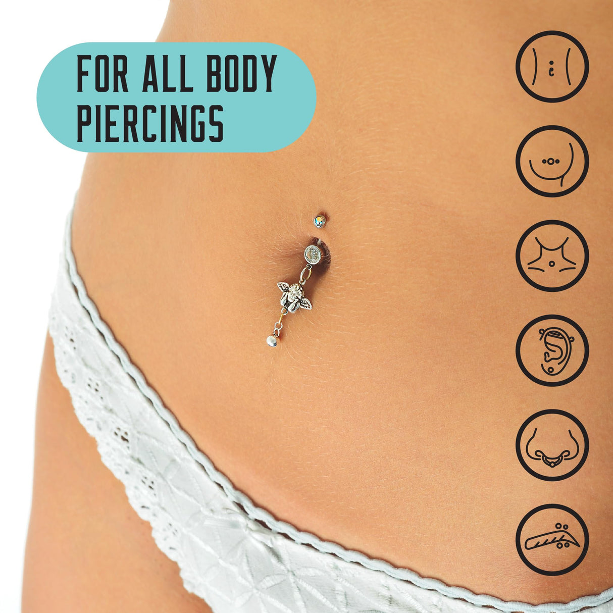 BASE LABORATORIES Piercing Aftercare Kit: Keloid & Piercing Bump Solution Oil(15ml) + Piercing Aftercare Spray (4oz) - for Keloid Bump Removal & Cleansing Soothing Piercings Before & After