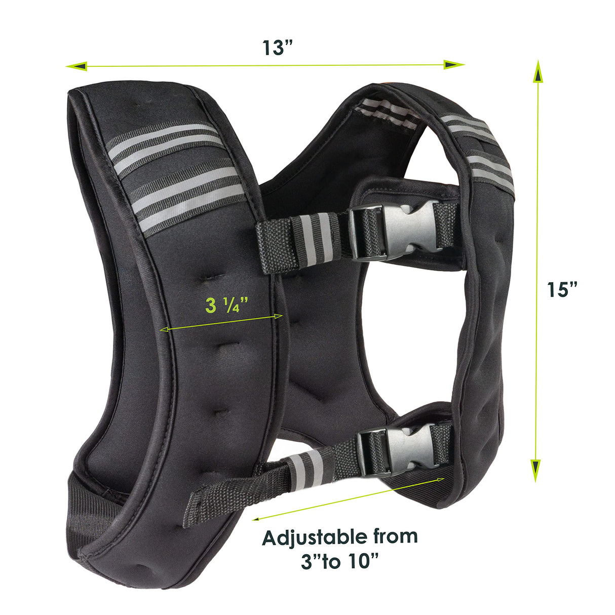 ProsourceFit Exercise Weighted Training Vest - 8lb, black