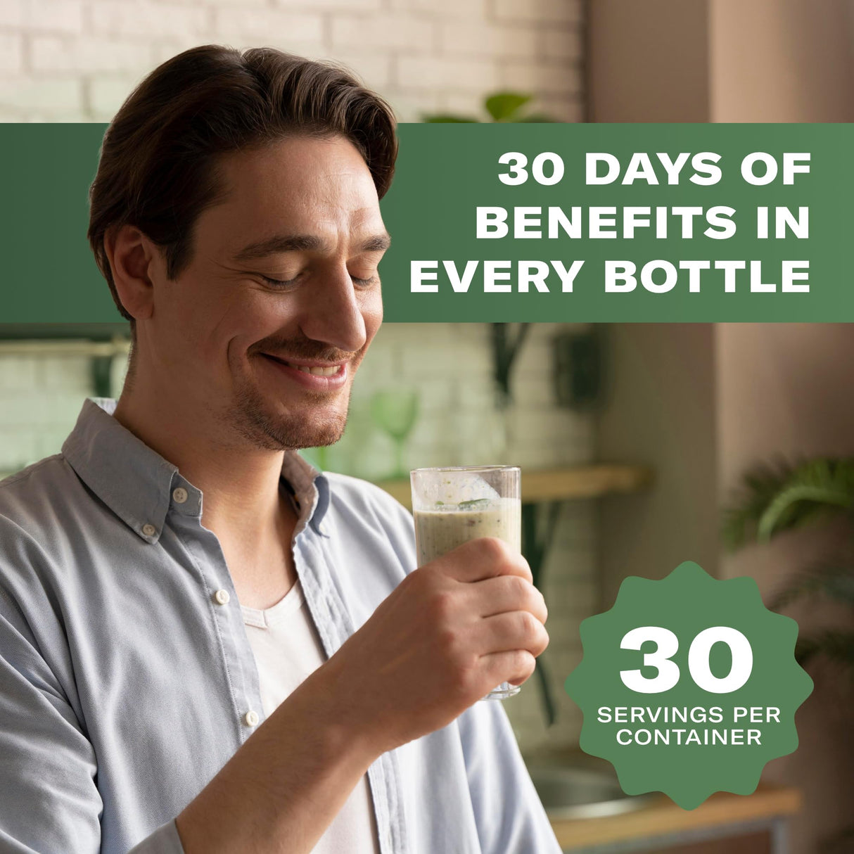 Super Greens Powder with Matcha for Digestive & Gut Health – 25 Organic Superfoods with Probiotics, Prebiotics, Enzymes & Sea Moss – Vegan Superfood Powder for Bloating & Regularity - 30 Servings