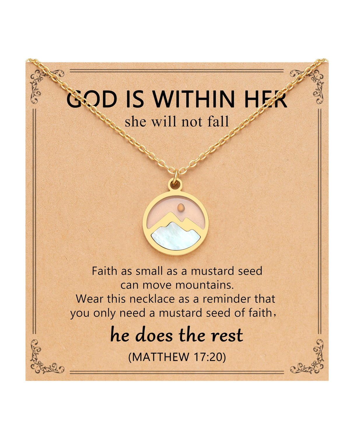 Eryuor Christmas Stocking Stuffers Teen Girl Gifts Trendy Stuff Baptism Mustard Seed Necklace Jewelry Women Christian Faith 12 14 16 18 13 Year Old Birthday Confirmation Gifts for Teenage Girls