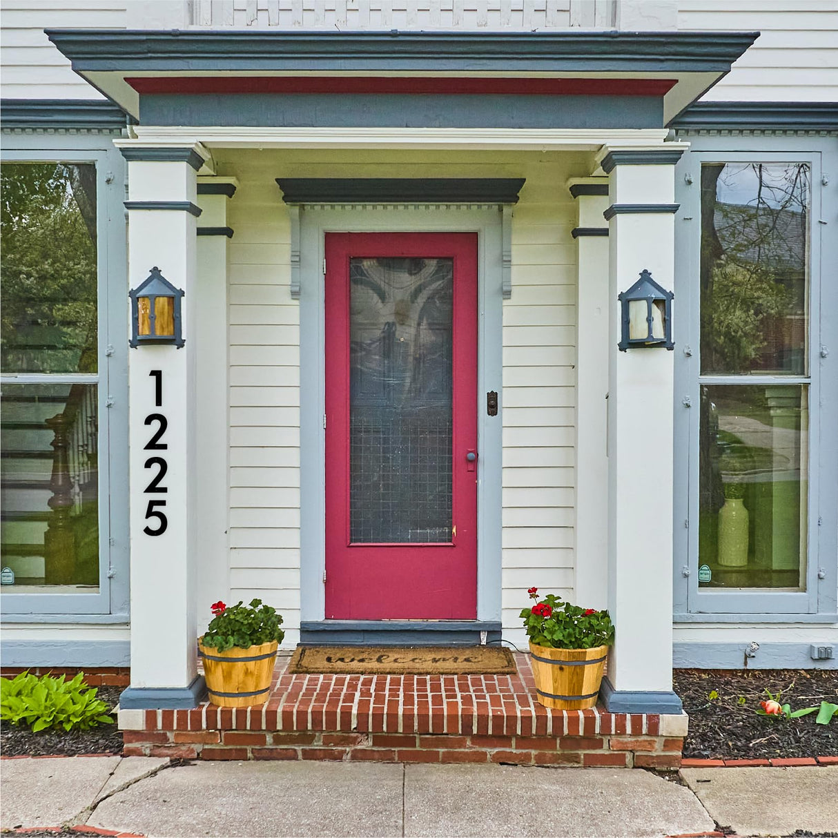 28 Inch Metal House Numbers Letters, Black House Address Numbers for Outside, Modern Metal Address Number Letters for Homes, Apartments, Farms, Office (M)