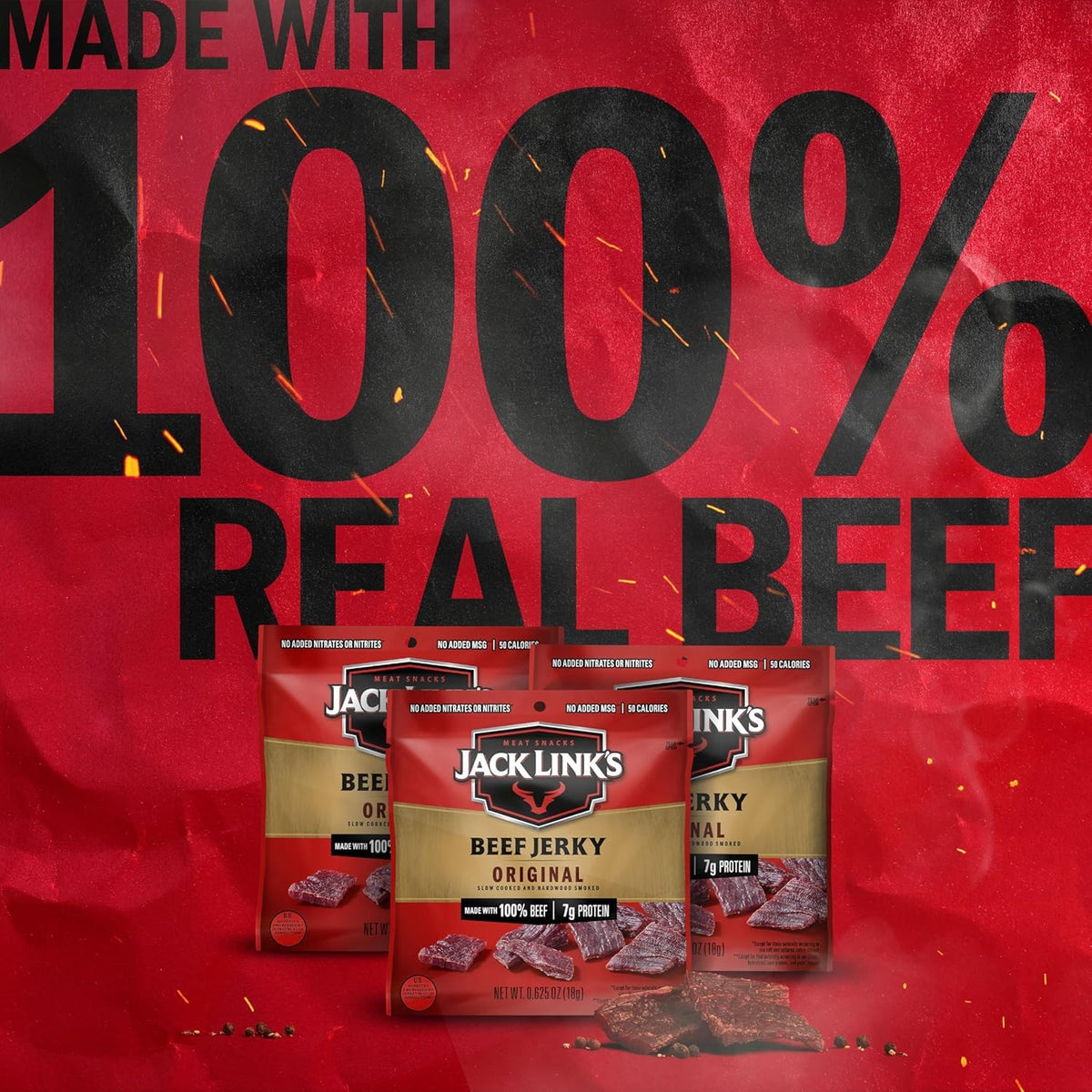 Jack Link's Beef Jerky Multipack - Original - 0.625 oz (20 Pack)