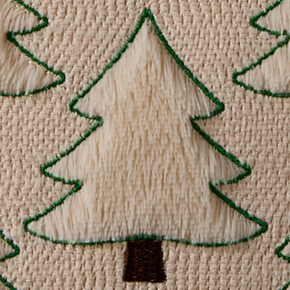 Allorry Christmas Pillow Covers 20x20 inch Set of 2 Christmas Decorations Soft Plush Faux Fur Wool Beige Xmas Tree Throw Pillow Cases Winter Holiday Decor for Sofa Living Room PT-012C20