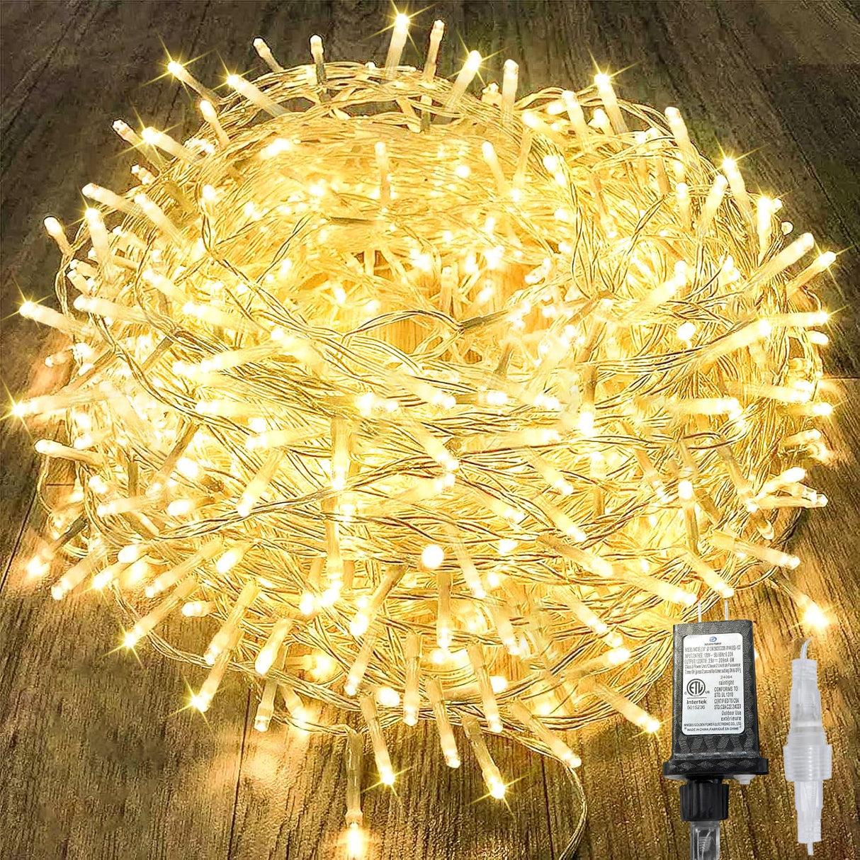 Connectable 240LED 88Ft 13Modes String Lights Indoor Outdoor Clear Wire | Warm White Christmas Lights | Twinkle Fairy Light Plug in with Timer for Bedroom Classroom Tree Decor