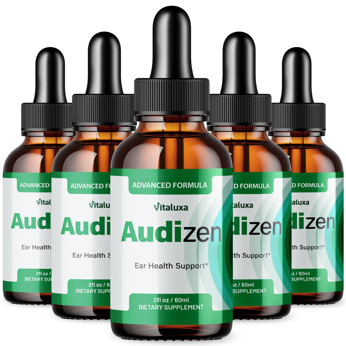 (5 Pack) Audizen for Tinnitus Relief, Audizon Eardrops for Ear Ringing Hearing Support Liquid Supplement Inner Ear Balance Support Potent Premium Advanced Blend Healthy Wellness Review (150 Servings)