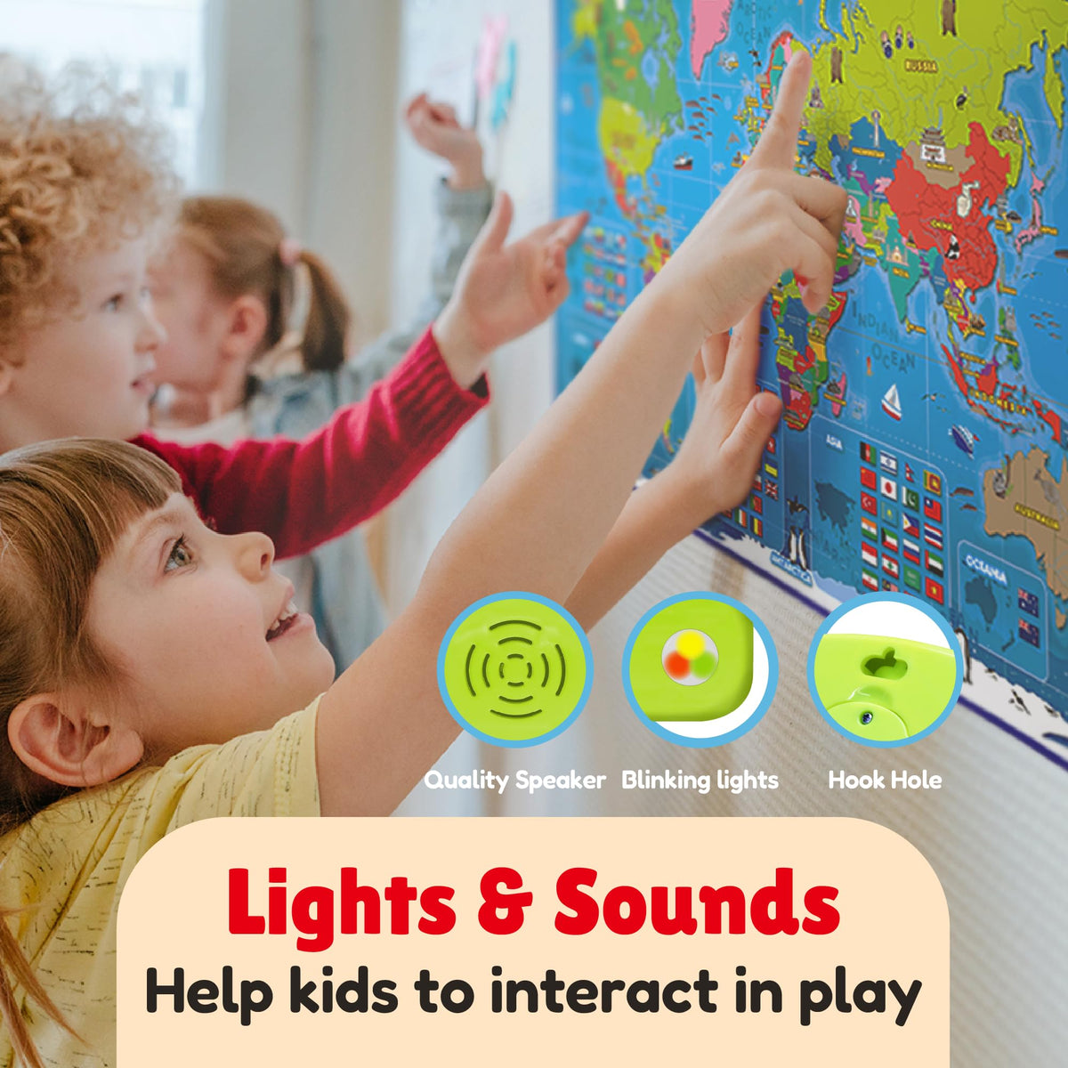 BEST LEARNING i-Poster My World - Interactive Talking World Map for Kids