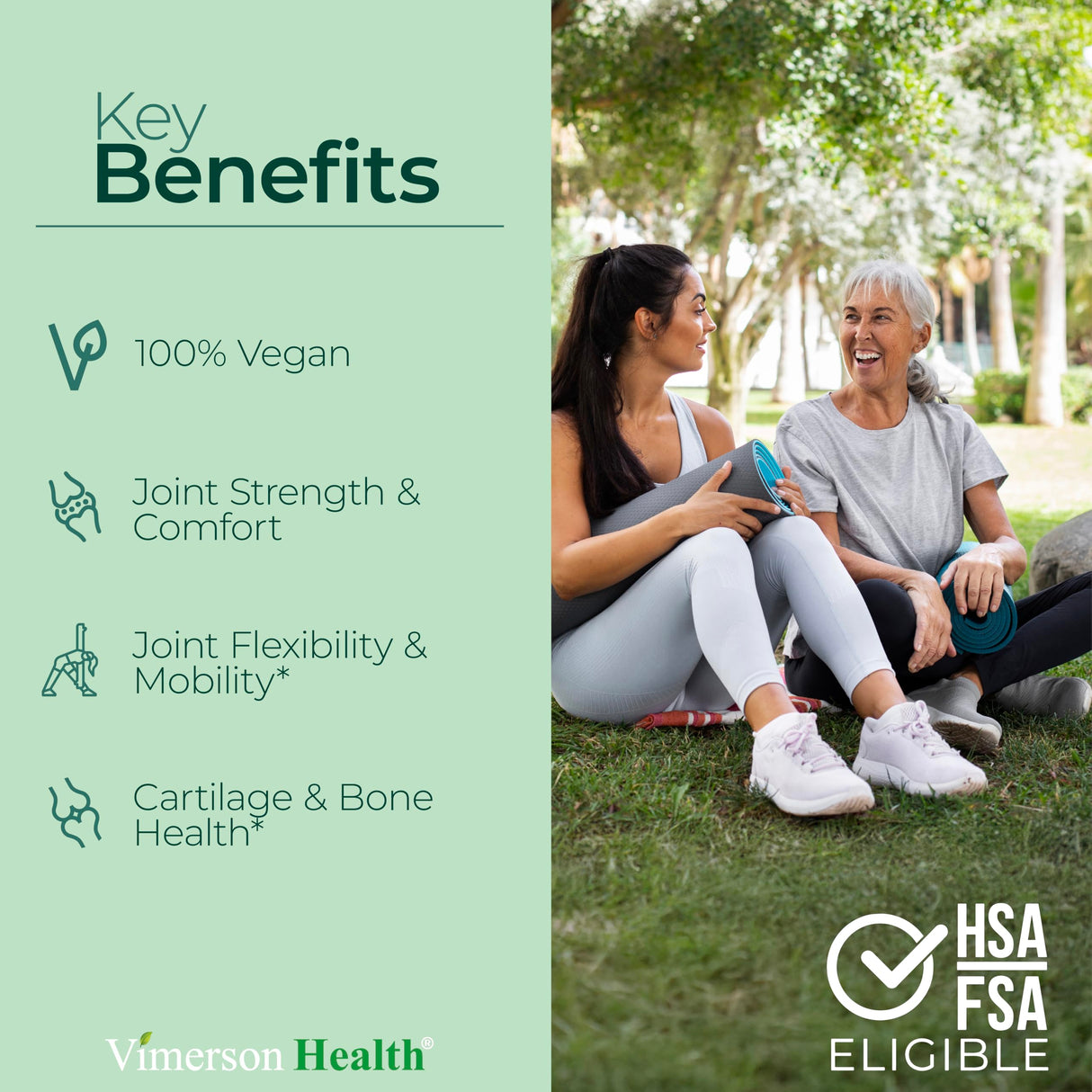 Vegan Glucosamine Chondroitin MSM - 100% Vegan Joint Support Supplement for Women & Men with Burdock and Glucosamine Sulfate 1500 mg. Used for Cartilage and Joint Health and Flexibility - 2 Pack