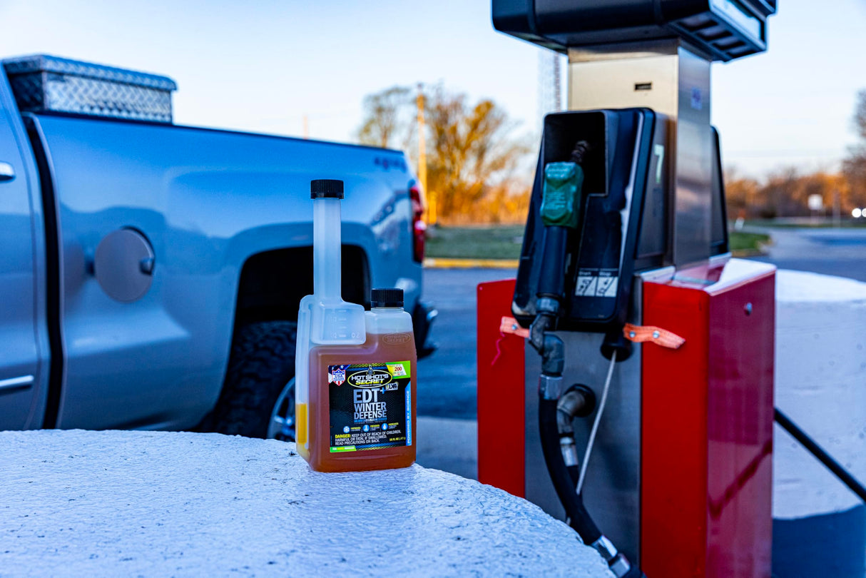 Hot Shot's Secret EDT+ Winter Defense, 7-in-1 Anti-Gel Diesel Fuel Additive, Prevents Gelling, Protects Diesel Fuel System, Diesel Additive Improves Cold Start, Boosts Cetane, 16oz, Packaging May Vary