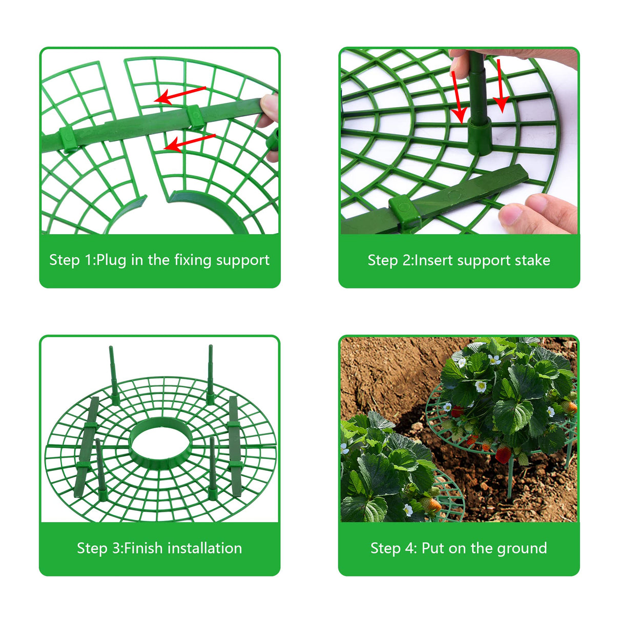 10 Pack Strawberry Plant Support, Large Size Strawberry Growing Racks