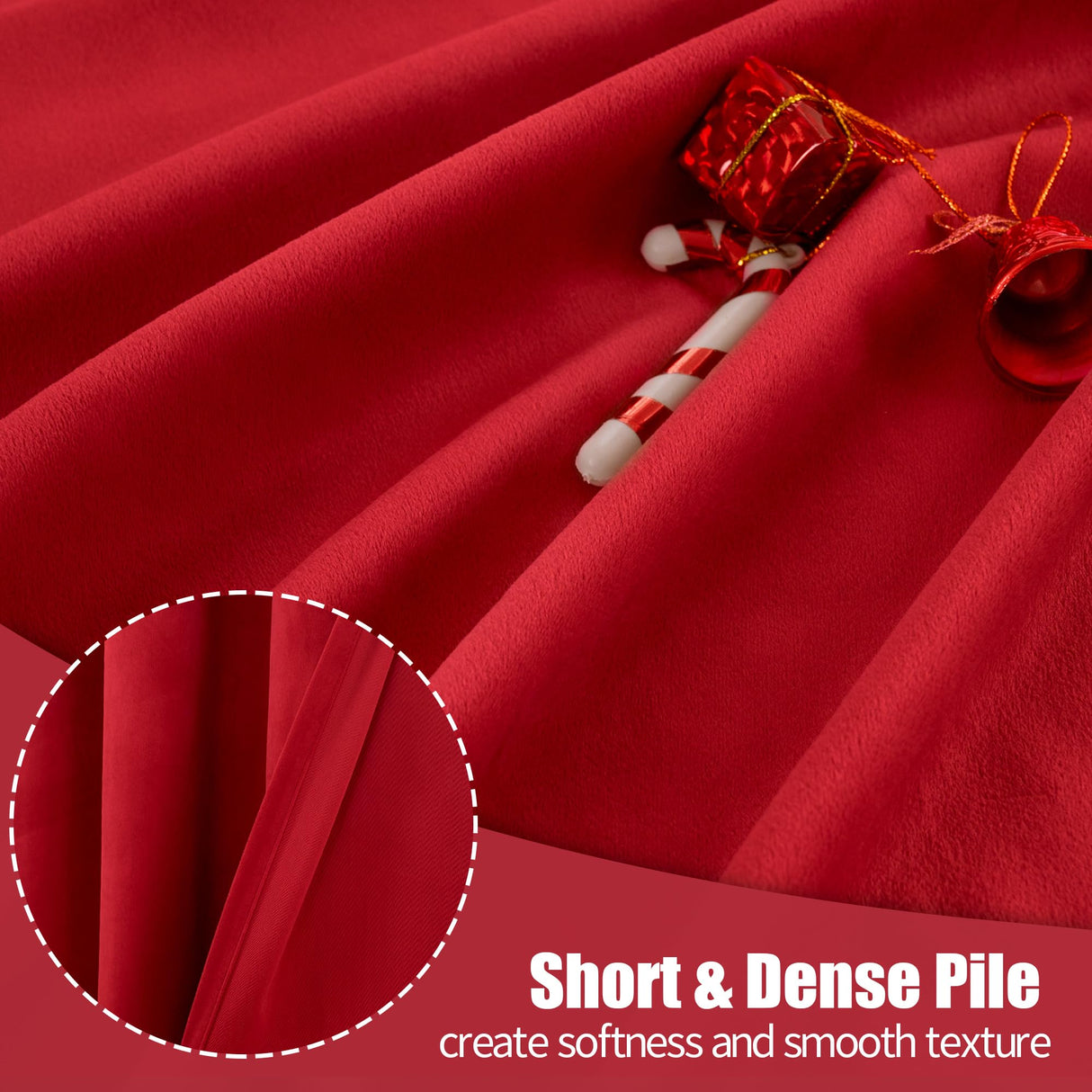 YoungsTex Red Velvet Curtains 84 Inch Length 2 Panels for Living Room, Thermal Insulated Drapes with Gommet Blackout Window Treatments Christmas Decor for Dining Bedroom, 52 X 84 Inch