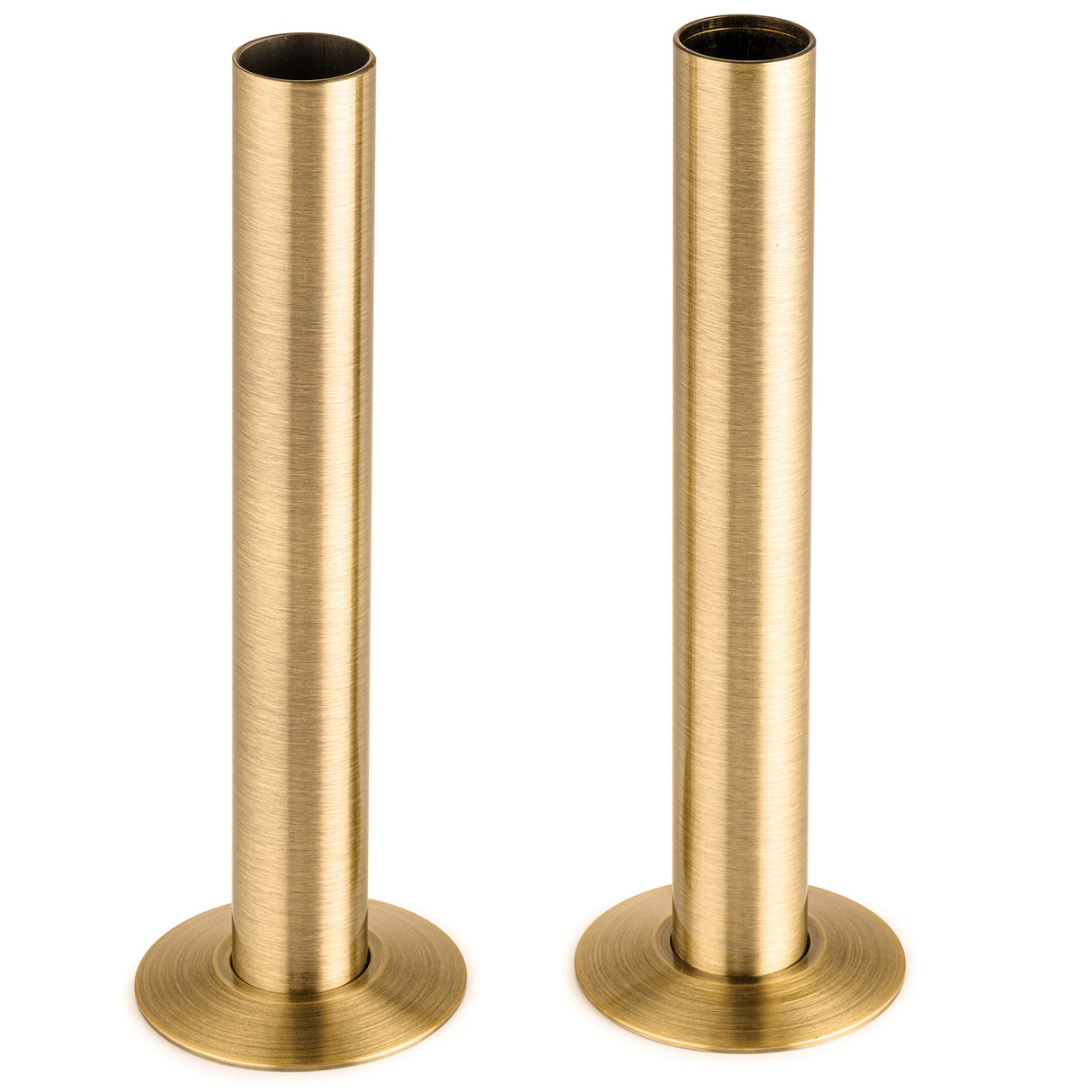 Sandy Beach Brass Pipe Covers - antique brass Radiator Pipe Collars & Sleeves, 130mm x 18mm