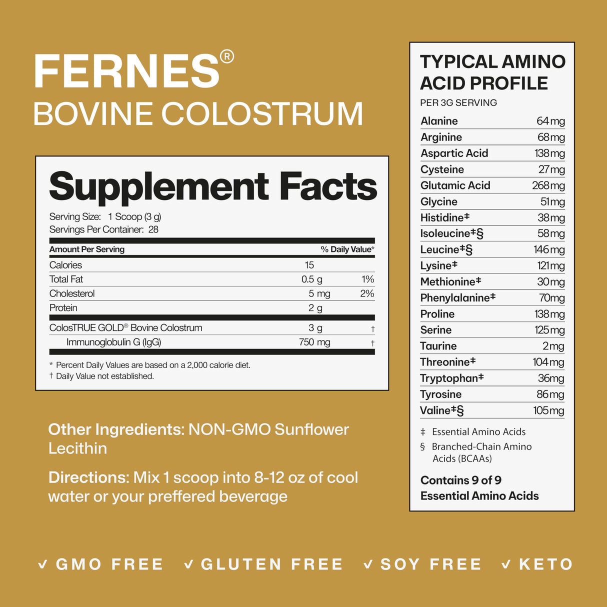 Grass Fed Whole Bovine Colostrum Powder for Women & Men – First Milking Verified, Non GMO, Soy Free, Keto, Gluten Free – 28 Servings, 2.96 oz, Unflavored, Made in USA