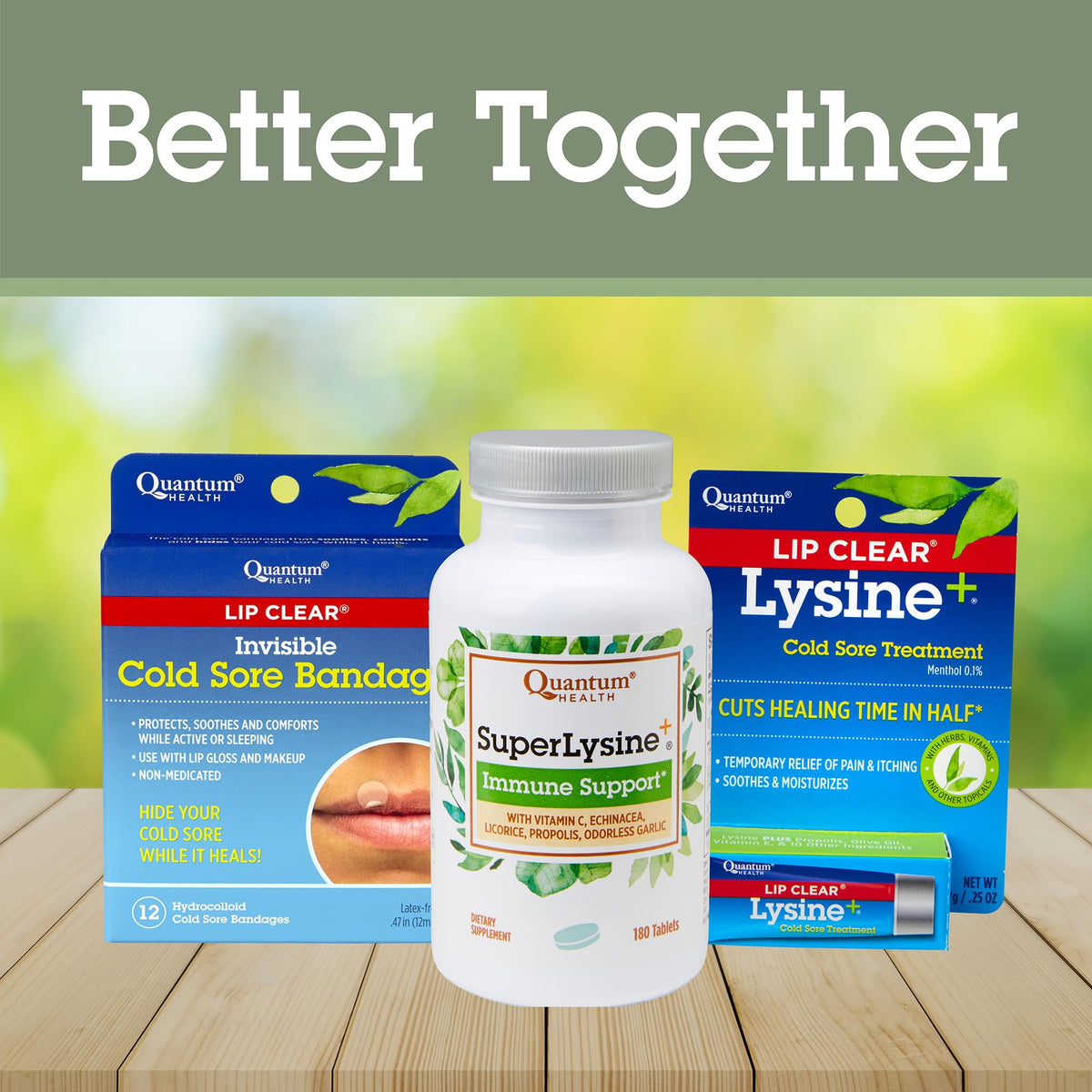 Quantum Health SuperLysine+ 1500mg L-lysine Immune Support 180 Tablets
