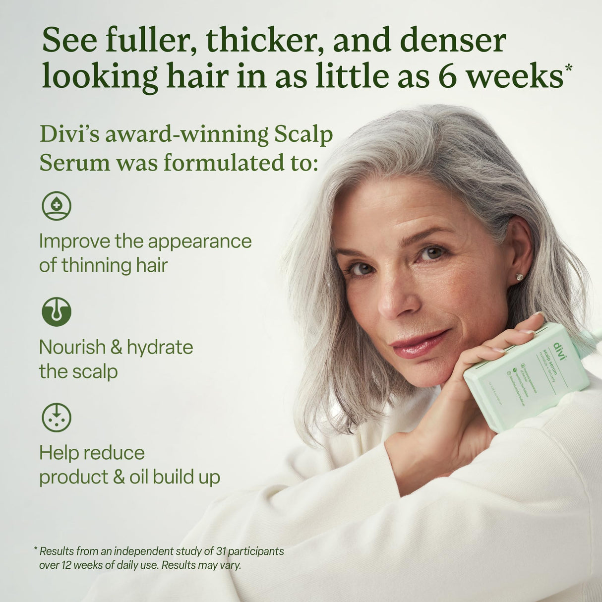 Divi Hair Scalp Serum for Women and Men - Revitalize and Balance Your Scalp - Improves Appearance of Thinning Hair, Nourishes the Scalp and Helps Remove Product and Oil Buildup, 100ml