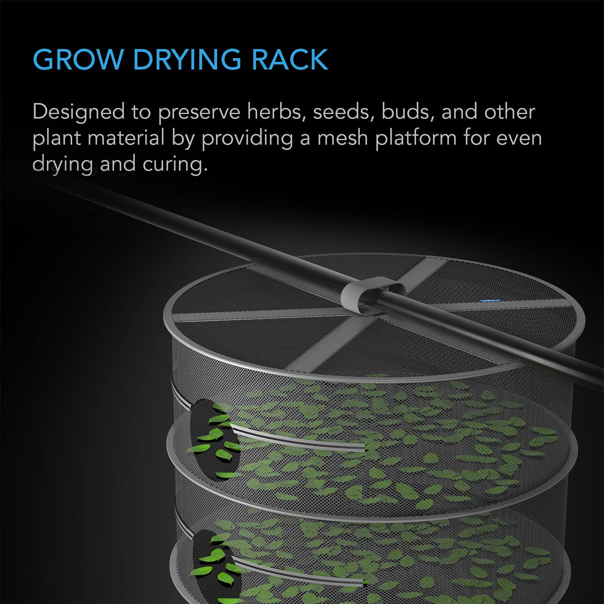 AC Infinity Herb Drying Rack, 6-Layer Hanging Mesh Net