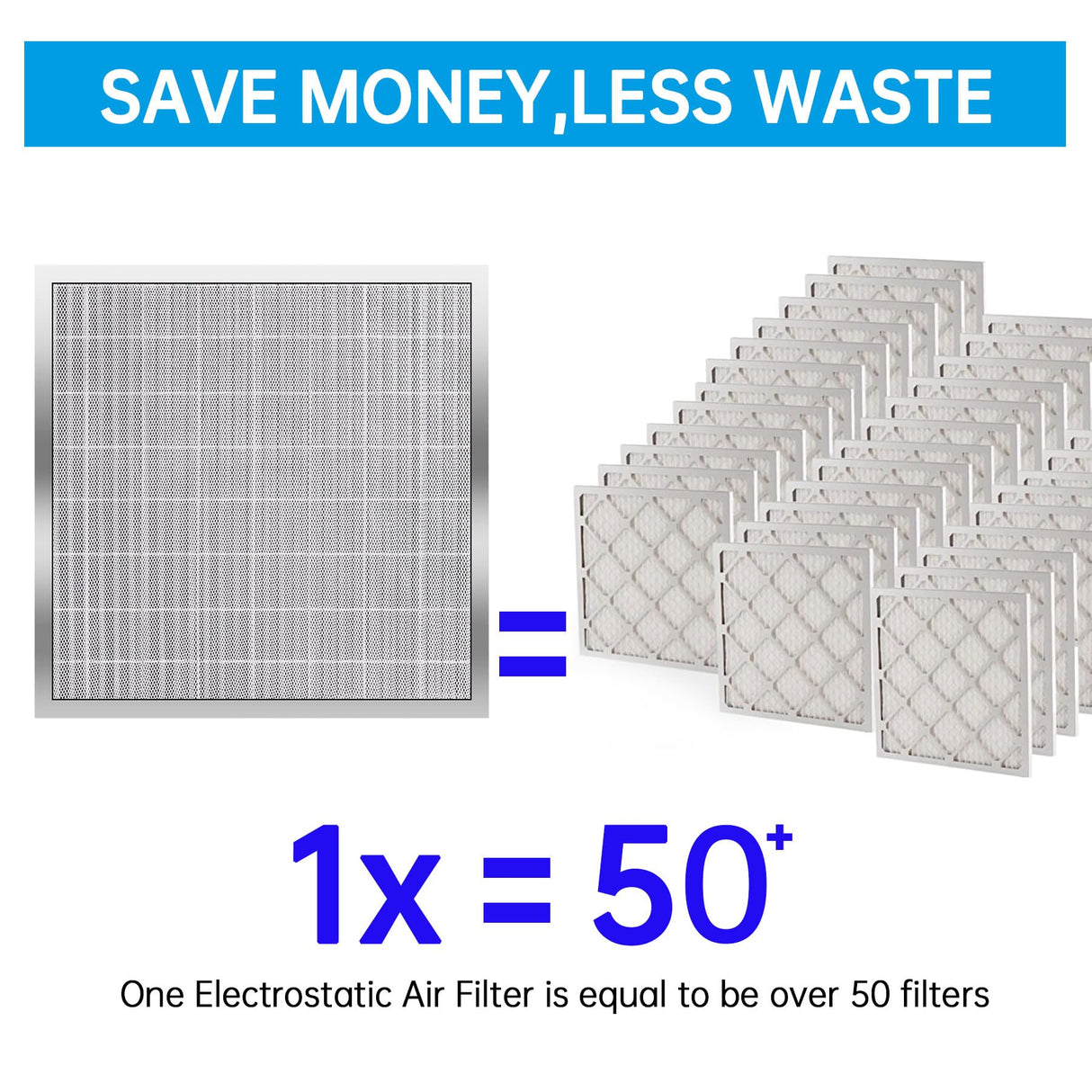 UBeesize 20x20x4 Reusable Electrostatic Air Filter HVAC AC Furnace Filter,Washable, Lasts a Lifetime,Permanent Air Filter,Breathe Fresher,Home And Office(Actual Size:19.37x19.37x3.58In)