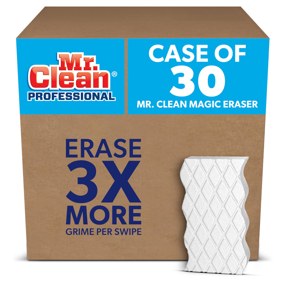 P&G Professional Magic Erasers from Mr. Clean, Bulk Multi Surface Scrubber Cleans Tough Dirt and Grime with No Chemicals, Ideal for Hotels, Restaurants and Businesses, Case of 30