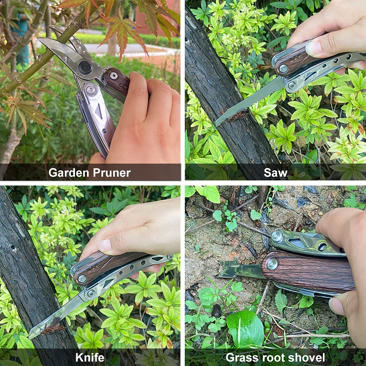 IGRARK Pruning Shears, 7 in 1 Garden Pruners, Multitools Folding Gardening Shears, 8" Professional Garden Scissors, Garden Clippers, Garden Shears Pruning, Pruning Scissors