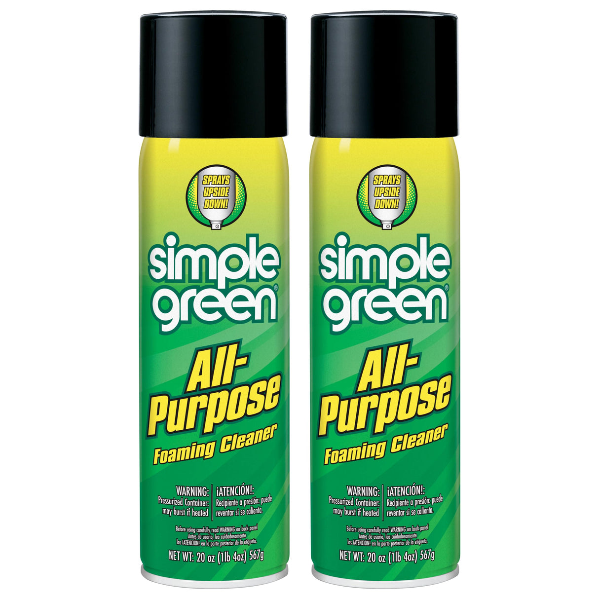 Simple Green All-Purpose Foaming Aerosol Cleaner, All-Purpose Cleaning and Degreasing, 20 Oz (Pack of 2)