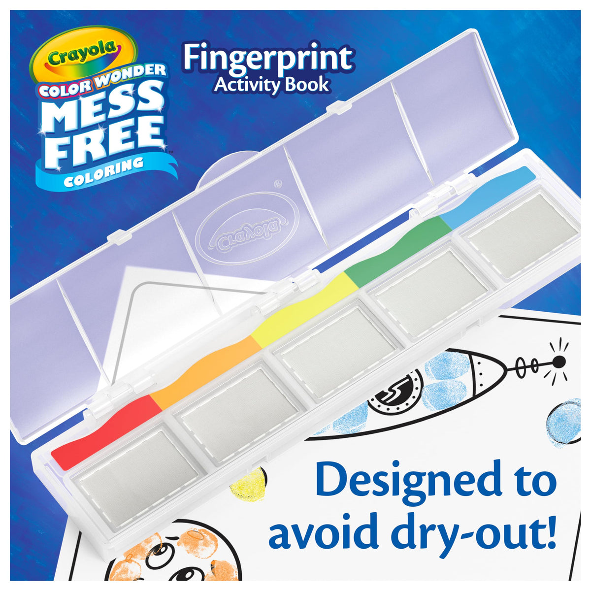 Crayola Color Wonder Mess Free Fingerprint Book, Toddler Finger Painting