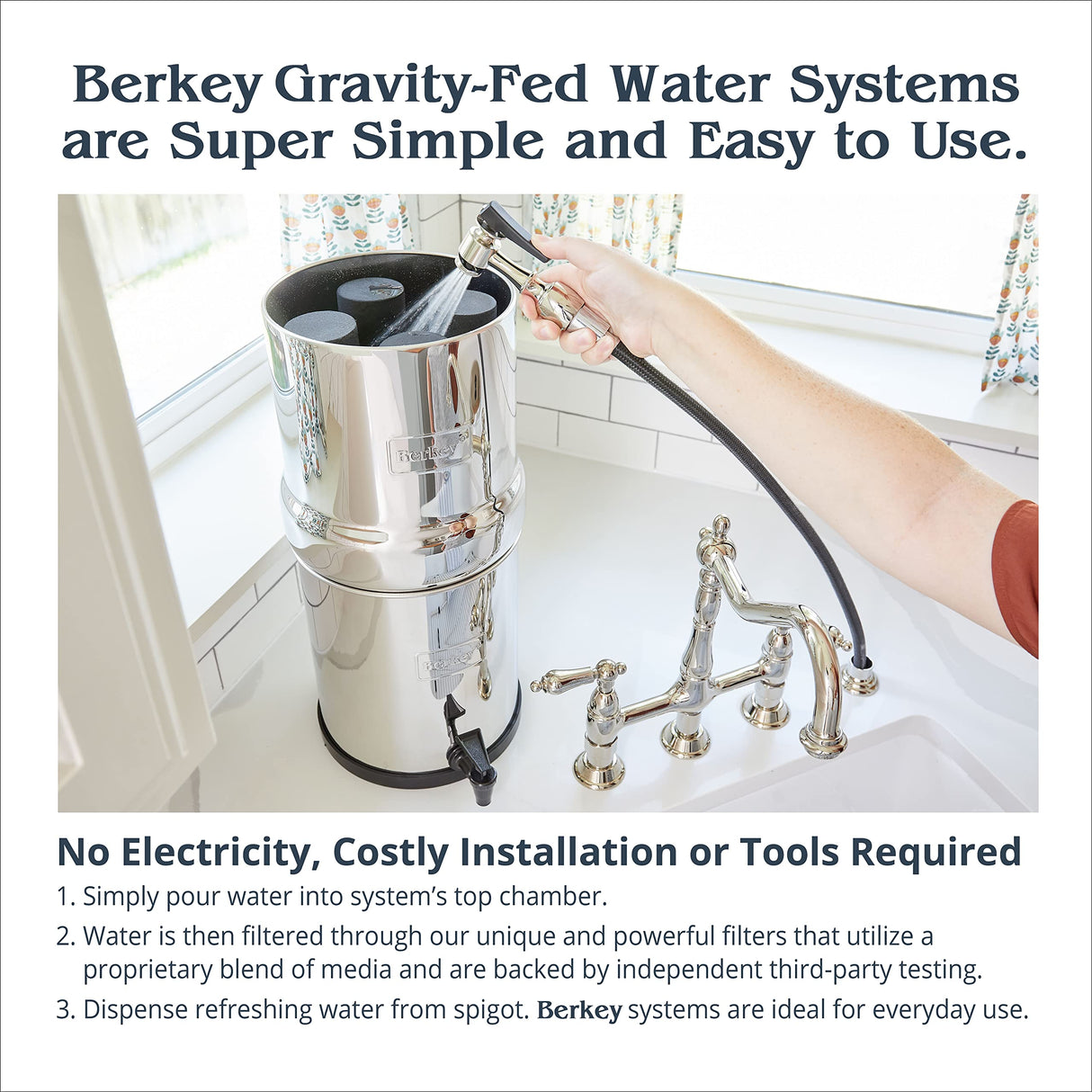 Berkey Authentic Black Berkey Elements BB9-2 Filters for Berkey Water Systems (Set of 2)