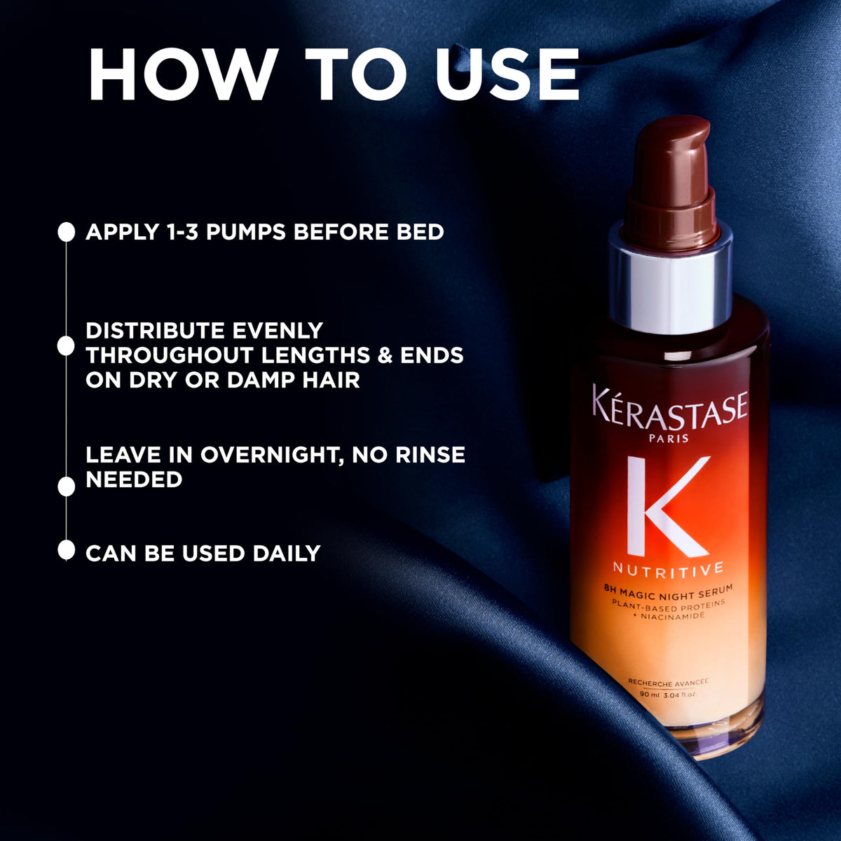 Kerastase Nutritive 8H Magic Night Serum – For Dry Hair, Travel, 1.01 Fl Oz