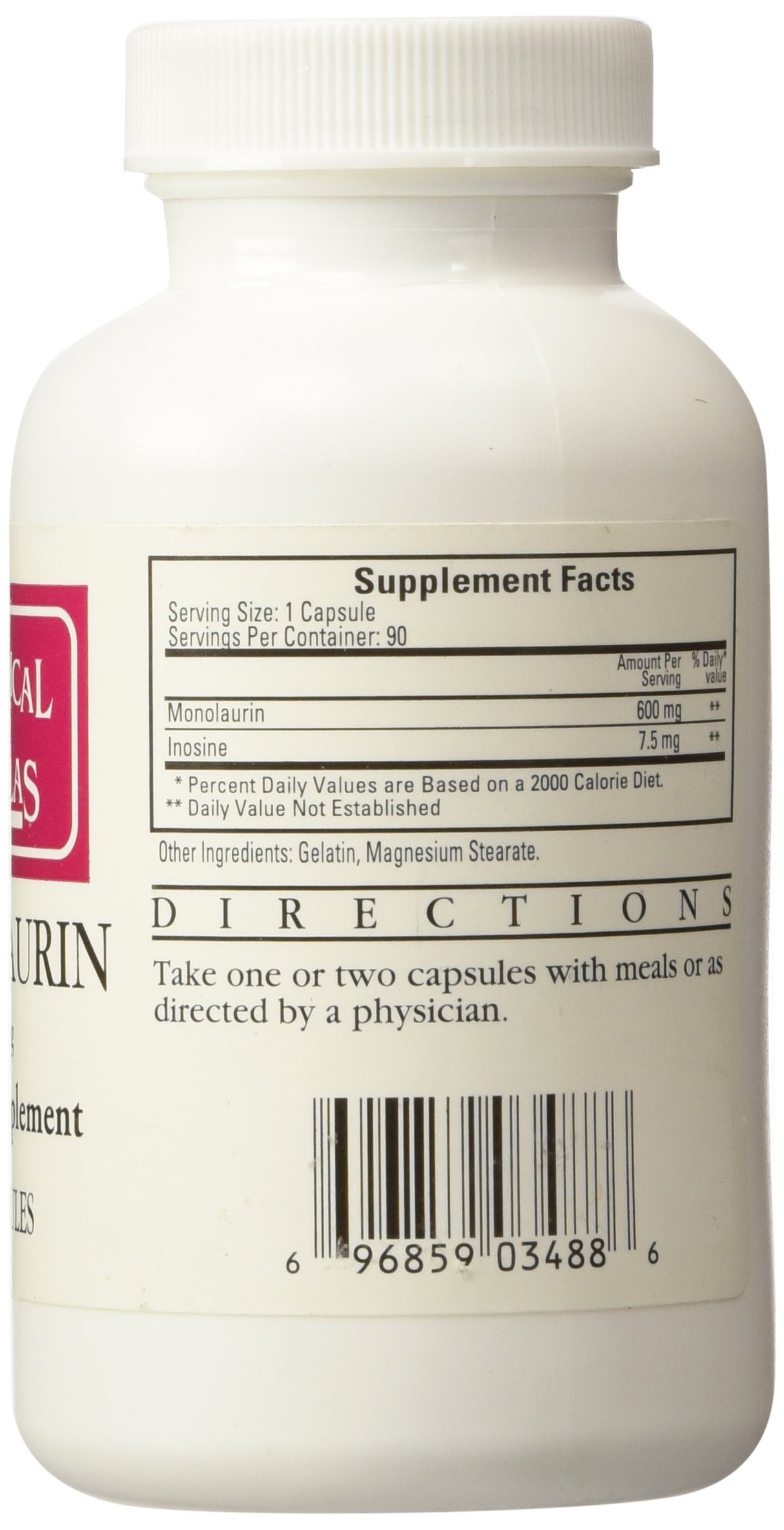 Ecological Formulas Monolaurin 600mg 90 Capsules