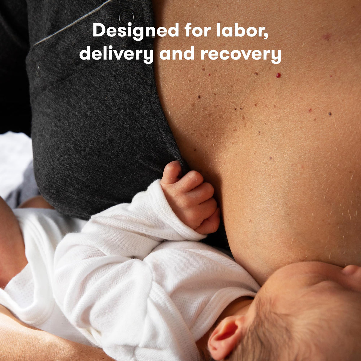 Frida Labor and Delivery Gown for Hospital, Easy-Snap, Tagless Gown