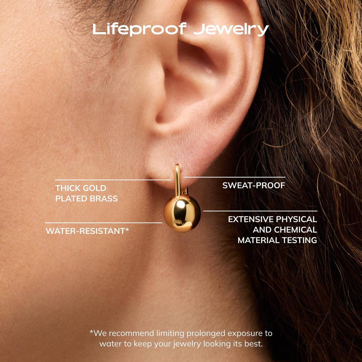 Ana Luisa Chunky Ball Earrings - 14K Gold Plated & Silver Rhodium Plated