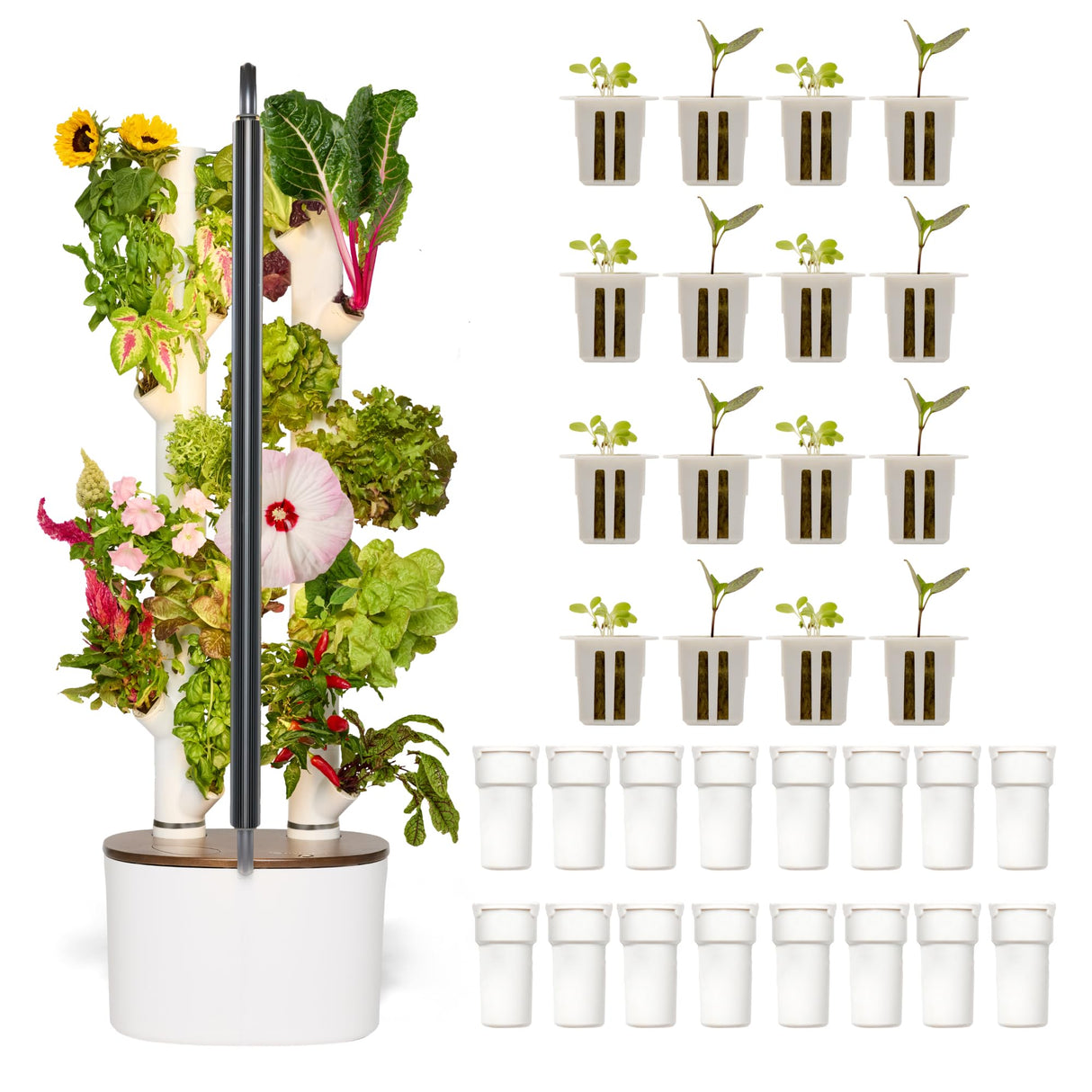 Gardyn Studio 2 Hydroponics Growing System - 16 Plants, Smart Tower