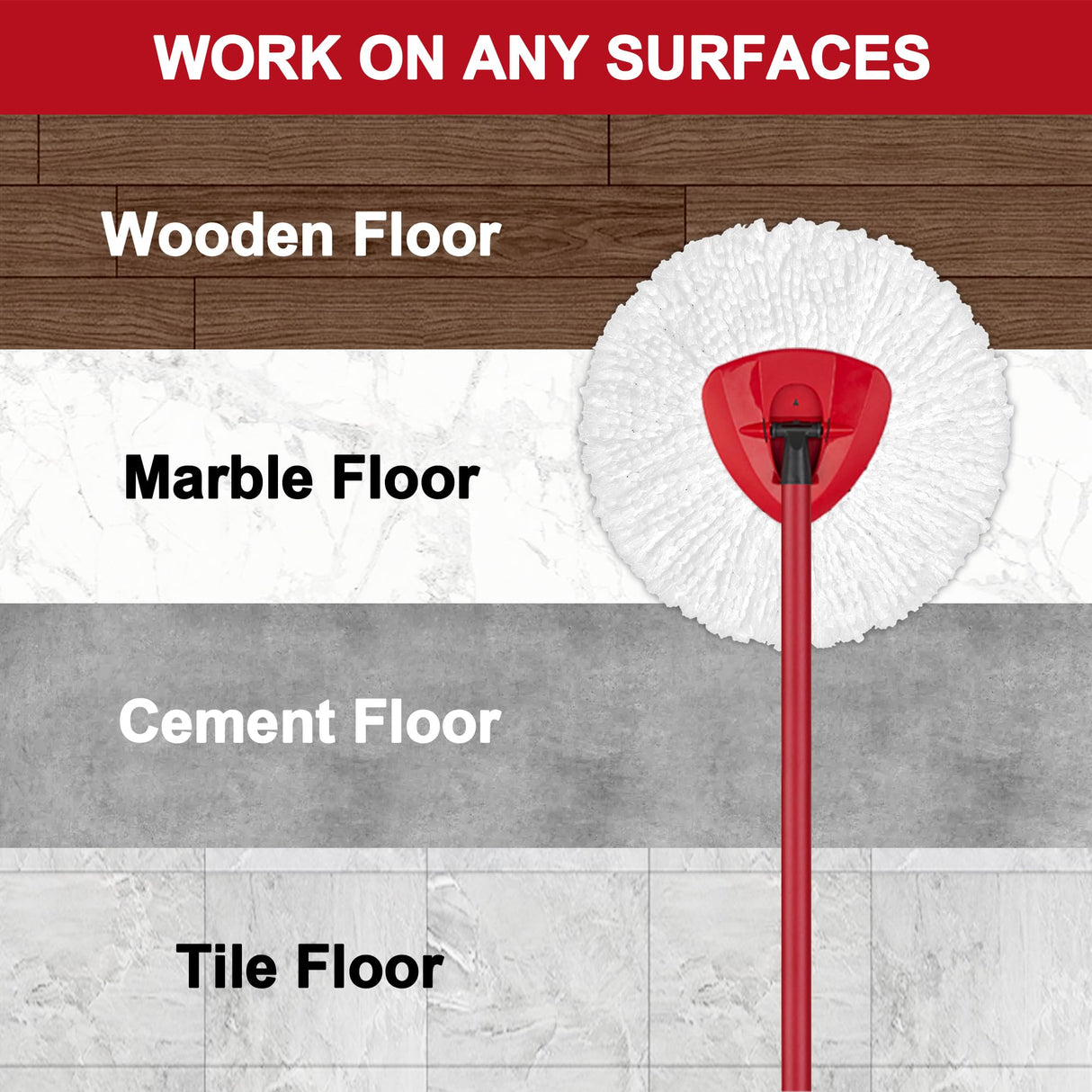 12 Pack Mop Heads Replacement for O-Ceda Easy Wrin Spin Mop, Microfiber Spin Mop Refills, Easy Cleaning Mop Head Replacement