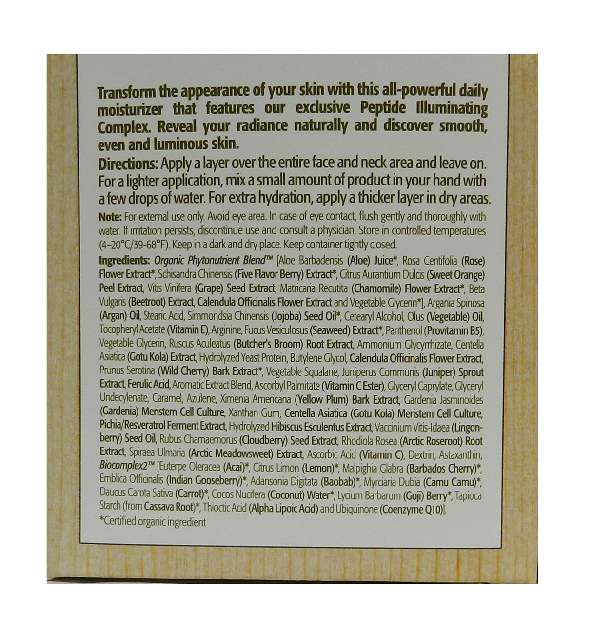 Eminence Arctic Berry Peptide Radiance Cream for Unisex - 2 oz Cream