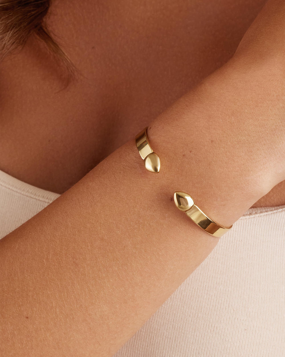 PAVOI Adjustable Cuff Bracelet for Women, 14K Gold Plated, Yellow Gold