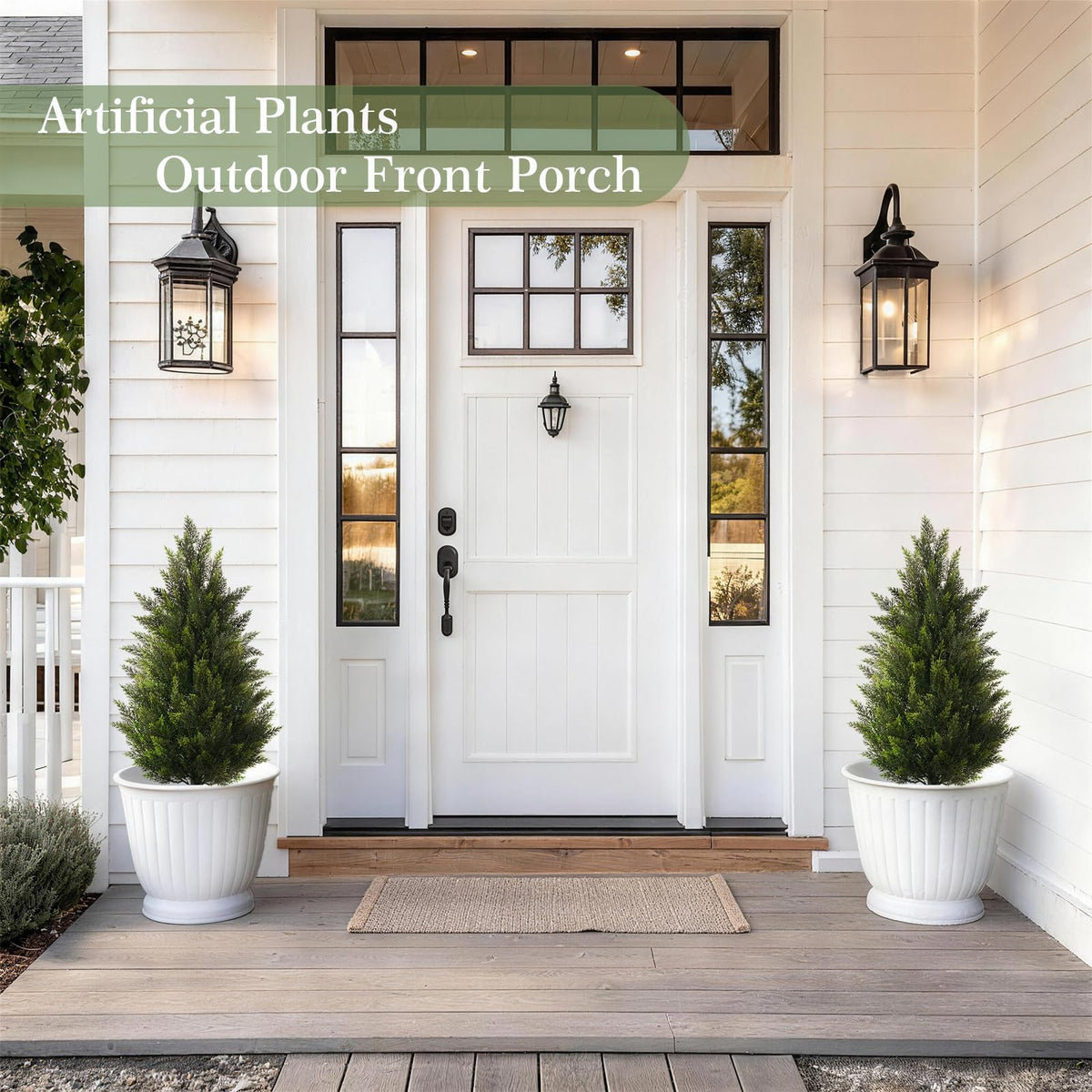 Vitalismo 3FT Artificial Cedar Trees Set of 2 for Outdoor Front Porch