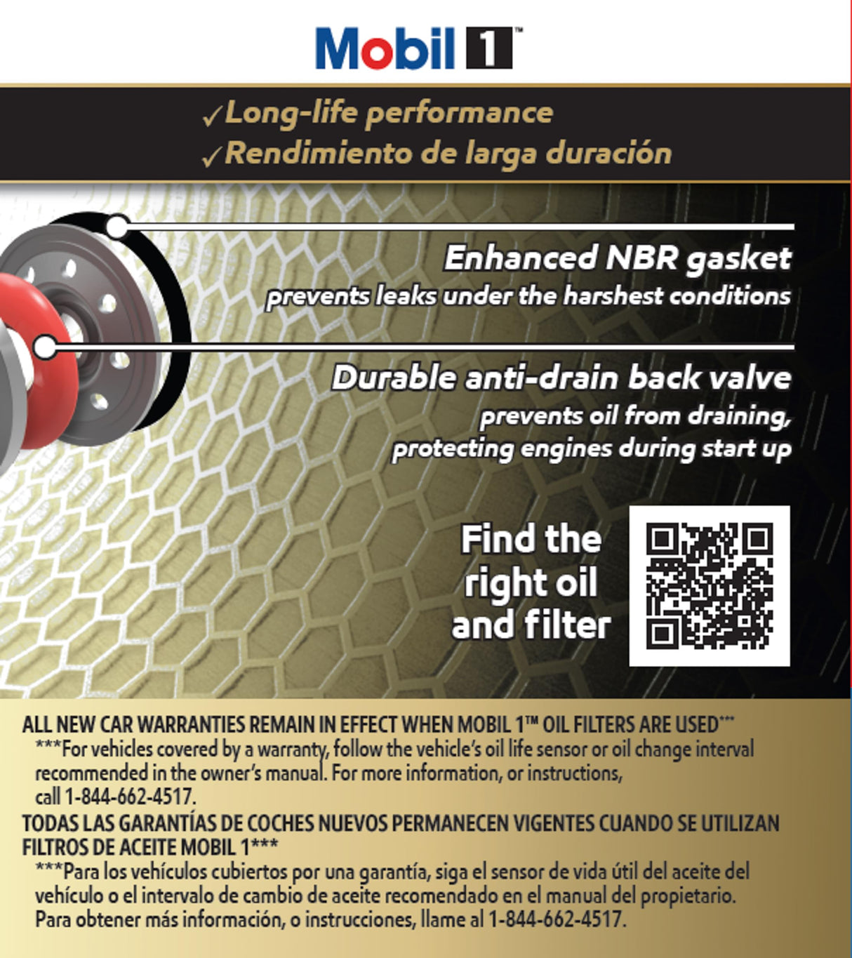 Mobil 1 M1-108A Extended Performance Oil Filter, Pack of 2