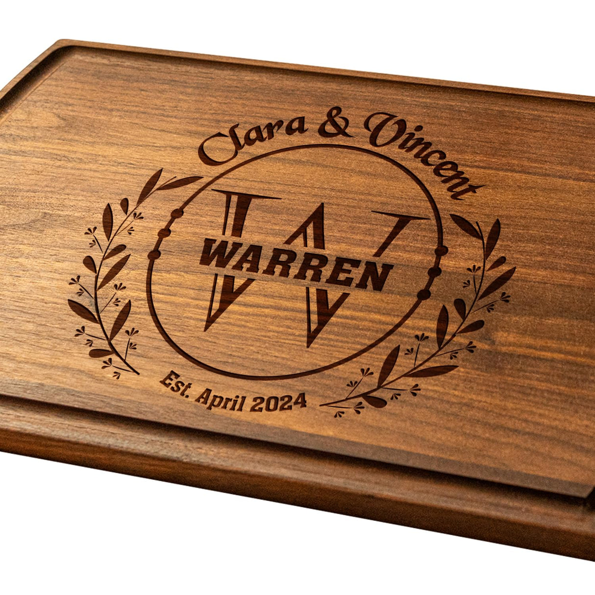 Personalized Cutting Board - Custom Engraved Wood Charcuterie Boards - Unique Christmas, Wedding, Bridal Shower, Anniversary, Housewarming, Real Estate Closing Gift Idea For Couples, Friends, Family