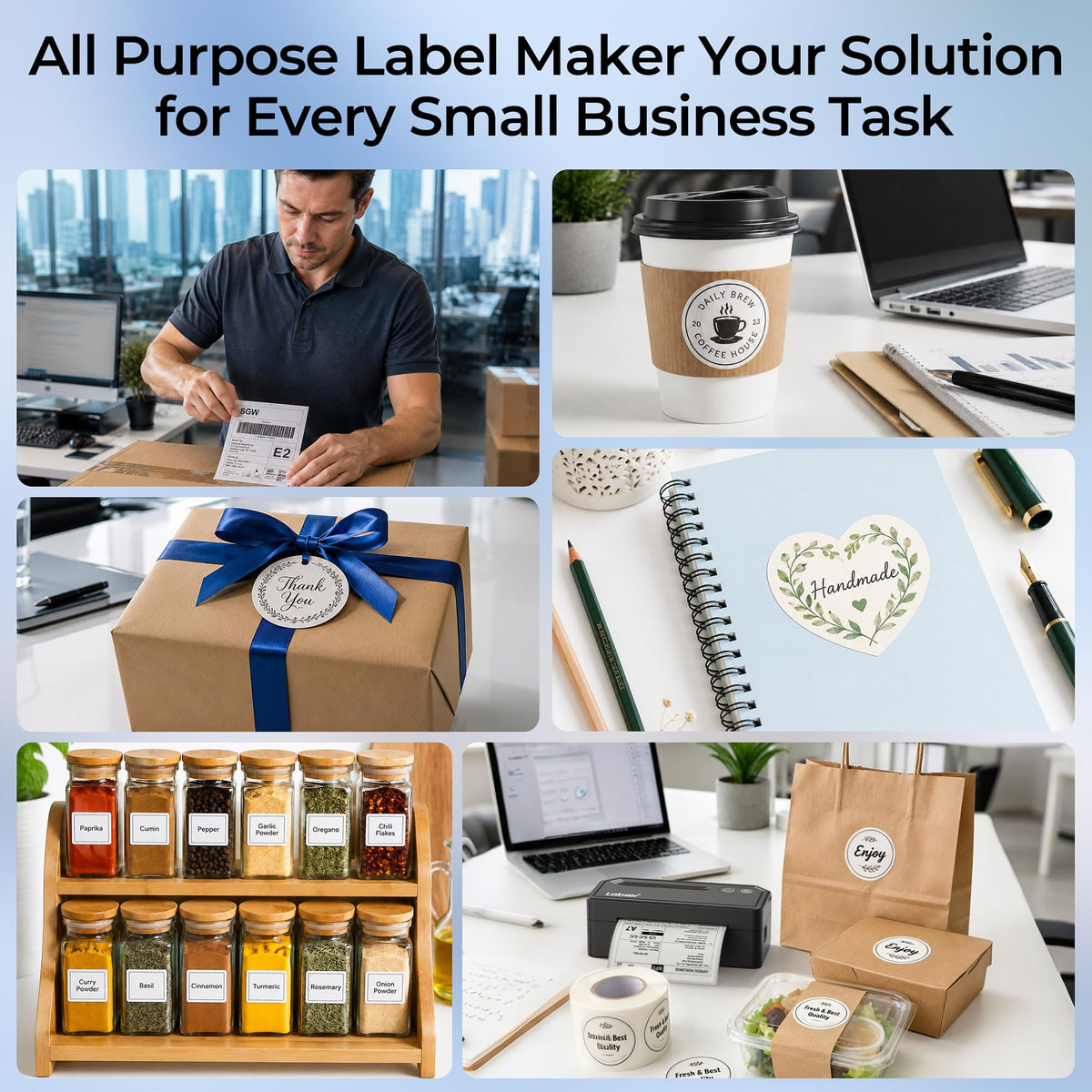 Labeer Bluetooth Thermal Shipping Label Printer, Wireless 4x6 Label Printer