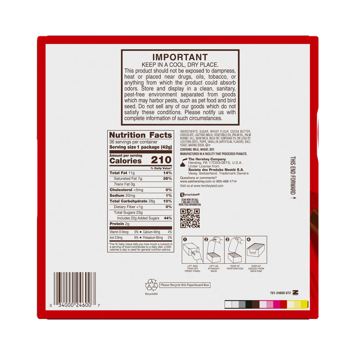 KIT KAT Milk Chocolate Wafer Candy Bars, 1.5 oz, 36 ct