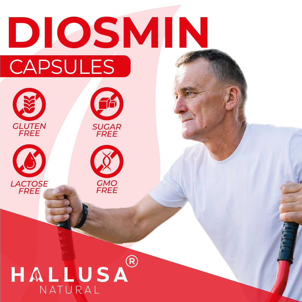Hallusa Natural Diosmin Circulation - Support for Circulation and Veins - DIOSMIN - DIOSMINE- DIOSMINA - Circulation & Vein Support Supplement