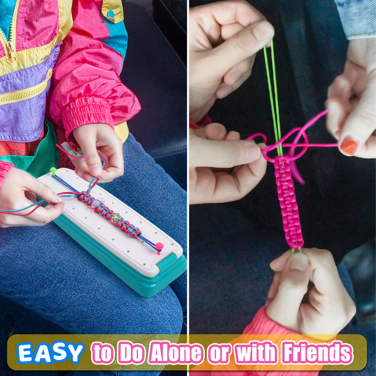 GILI Friendship Bracelet Making Kit for Girls Age 8-12 – DIY Arts and Crafts Toys – Best Christmas Birthday Gifts Ideas for Girls 7 8 9 10 11 Years Old