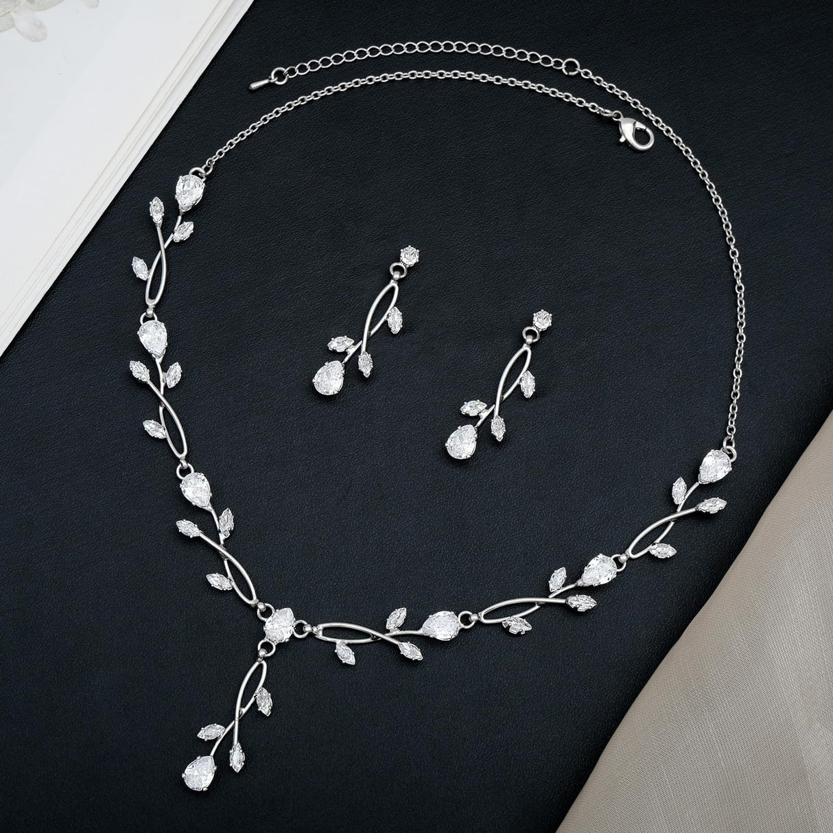 CSY Elegant Cubic Zirconia Bridal Jewelry Sets Wedding Birdes Bridesmaids
